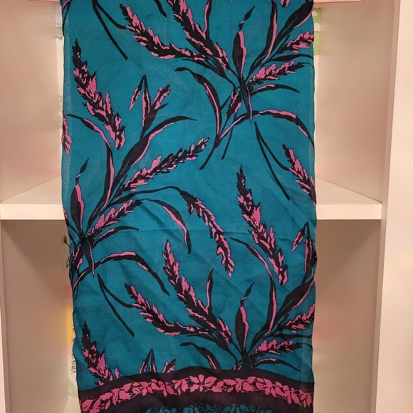 NWT Draper James Love Field Lightweight Scarf, Green Love Field Design - Picture 1 of 6